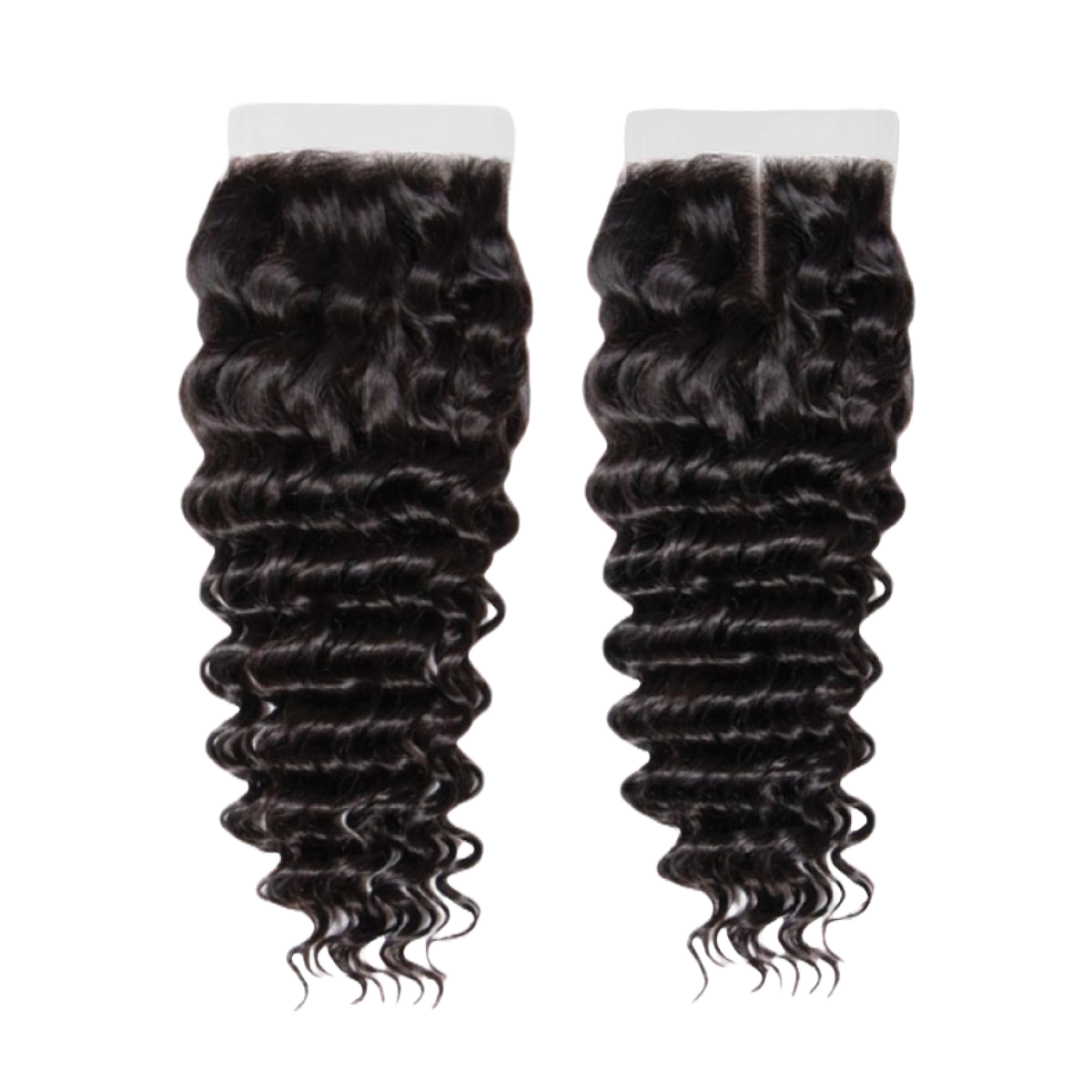 4X4 Transparent Lace Closure Deep Wave Color Natural