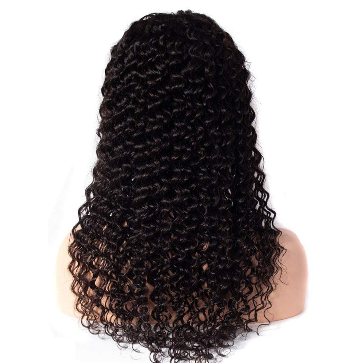 100% Virgin Human Hair Lace Frontal Deep wave Wig Natural Color