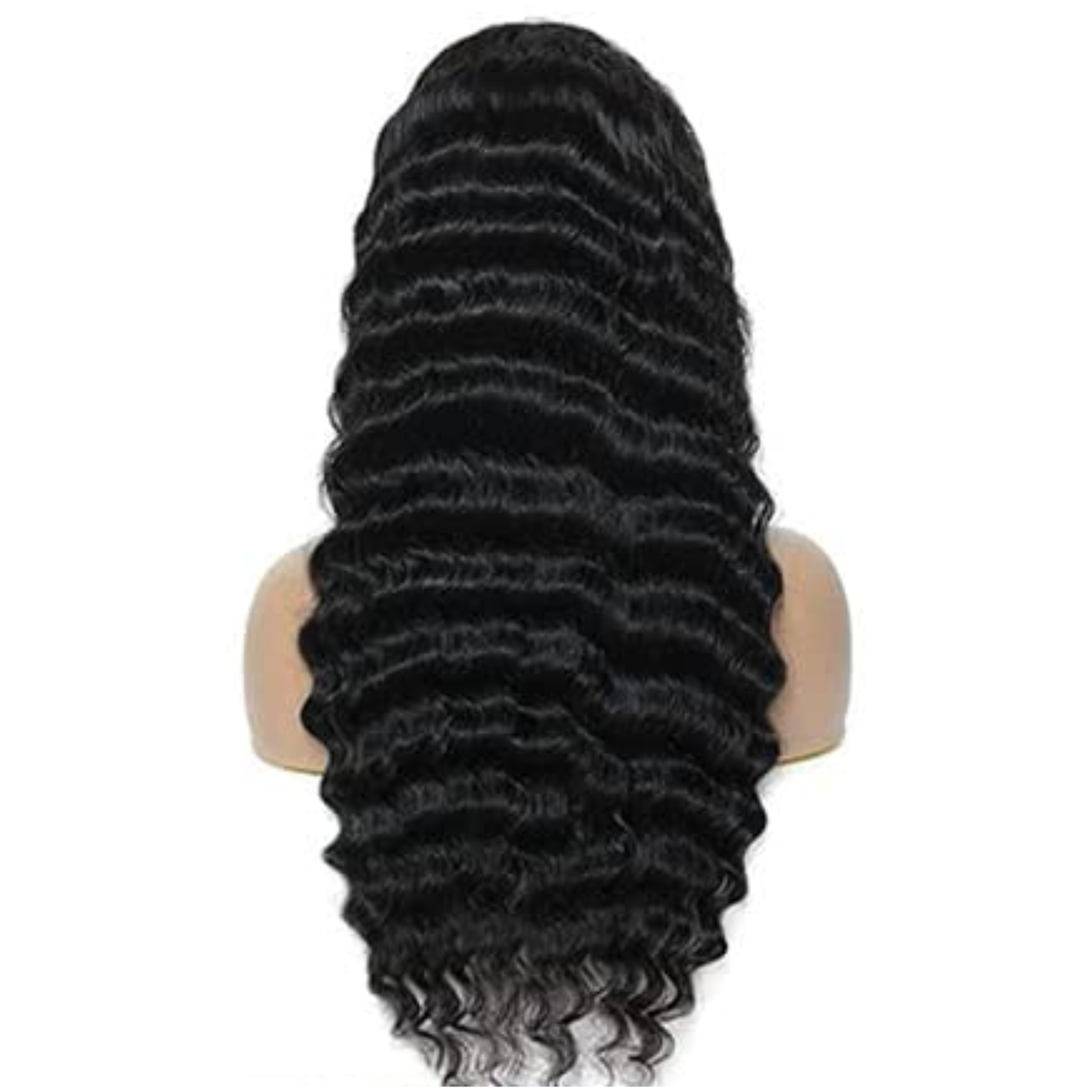 100% Virgin Human Loose Deep Lace frontal Wig Natural Color