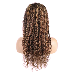 100% Virgin Human Hair Lace Frontal Straight & Curly Highlighted Color